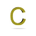 In the drawing the logo of the letter C Royalty Free Stock Photo