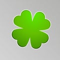 Drawing of a lucky four-leaf clover Royalty Free Stock Photo