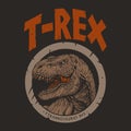 Dinosaur trex close upillustration, Premium Vector