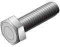 Drawing of a metal bolt on a white background, vector