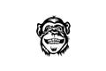 Drawing Monkey face mascot vector illustration