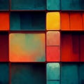 Drawing multicolored cubes painted with paint repeating texture Generative AI Royalty Free Stock Photo