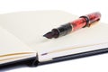 Drawing Pad with Fountain Pen Royalty Free Stock Photo