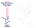 Drawing and Paint Cute Cartoon Rabbit. Educational Game for Kids. Vector Illustration With Cartoon Style Funny Animal Royalty Free Stock Photo