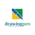 Drawing Pen Logo design template