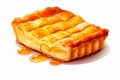 drawing of a piece of apple pie on a white background Royalty Free Stock Photo