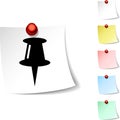 Drawing-pin icon. Royalty Free Stock Photo