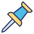 Drawing-pin  Isolated Vector icon which can easily modify or edit Royalty Free Stock Photo