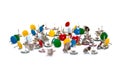 Drawing pins thumb tacks in many colors isolated Royalty Free Stock Photo