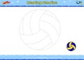 Drawing Practice Volly Ball landscape Royalty Free Stock Photo