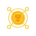 drawing primecoin currency icon Royalty Free Stock Photo