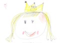 Drawing princess by a Child