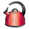 Drawing of the red teapot kettle