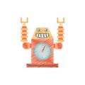 drawing robot clock laungh rocket smile