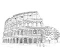 Drawing Roman Colosseum