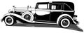 Drawing of a 1930s Cadillac Vintage Car