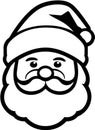 Drawing of Santa Claus at Christmas. Ai-generated.