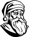 Drawing of Santa Claus at Christmas. Ai-generated.