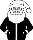 Drawing of Santa Claus at Christmas. Ai-generated.