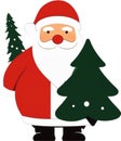 Drawing of Santa Claus at Christmas. Ai-generated.