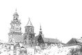 Cracow, Poland . Architecture in the illustration. Wawel