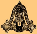 Drawing or Sketch of Lord Venkateshwara or Balaji vector line art. Editable Design Element