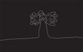 Drawing sketch of a Monochrome Angel Praying Vector design Royalty Free Stock Photo