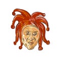 Court Jester Head Drawing