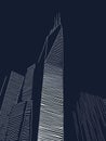A Drawing Of A Skyscraper - new york buildings