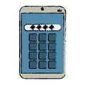 Drawing smartphone password security system technology Royalty Free Stock Photo