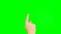 Drawing smile sign with finger gestures on green screen.