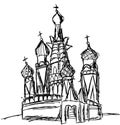 Drawing of St. Basil Cathedral (Moscow)