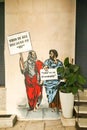 Street Art, Greece, Athens, philosophers, Europe, H I Jack Royalty Free Stock Photo