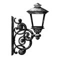 Drawing of street light , lamppost , candlestick