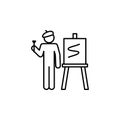 drawing teacher icon. Education Symbol Sign Pictogram