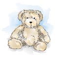 Drawing Teddy Bear Royalty Free Stock Photo
