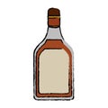 Drawing tequila bottle alcoholic beverage