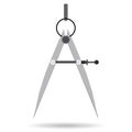 Drawing tool for drawing circles Ã¢â¬â compass. Vector illustration Royalty Free Stock Photo