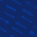 Drawing tools icons pattern. Royalty Free Stock Photo