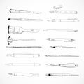 Drawing tools icons sketch