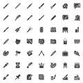 Drawing tools vector icons set Royalty Free Stock Photo