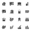 Drawing tools vector icons set Royalty Free Stock Photo