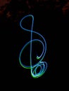 Glowing treble clef Royalty Free Stock Photo