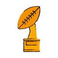drawing trophy winner ball shape american football