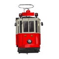 Drawing of a turkish tram on a white background