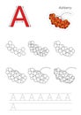 Drawing tutorial. Game for letter. Royalty Free Stock Photo