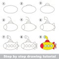 Drawing tutorial. Game for Submarine.