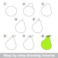 Drawing tutorial. How to draw a Pear