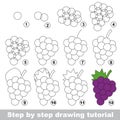 Drawing tutorial. Ripe Grapes.