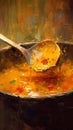 Drawing of a vegetable soup